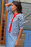 Thumbnail for Sky Blue Deer Embroidered Chloe Cardigan