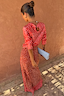 Thumbnail for Spliced Deer Wrap Maxi Dress