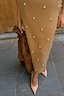 Thumbnail for Tan Stud Knit Skirt