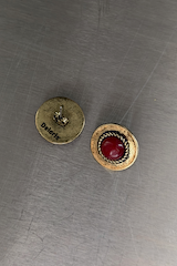 Deloris Red Circle Earrings