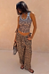 Leopard Balloon Trouser with an elasticated tie waist and side pockets in an all-over animal print.