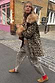 Leopard Barrel Jeans Petite with a relaxed barrel leg, styled with a leopard coat for a London look.