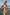 Thumbnail for Underwired Morocco Bikini Top in a sun washed celestial patchwork print with wide straps, worn on vacation.