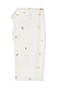 Iconic white Jaspre wrap skirt featuring metallic gold foil snake motifs and an adjustable tie waist.