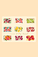 Colourful fruit print e-voucher featuring hand-illustrated lemons, peaches and pomegranates on a cream background.