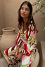 Cirque Miley Shirt with multicoloured stripes and sun motifs in a lightweight, oversized silhouette.