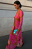 Pink & Olive Abstract Aria Mesh Dress
