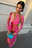 Pink & Olive Abstract Aria Mesh Dress