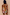 Thumbnail for Abstract Plunge Swimsuit in painterly sunset tones, highlighting the back design and adjustable straps.