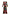 Thumbnail for Black Amara Mesh Dress with long sleeves, featuring red hearts, teal eyes, and hand-painted motifs.