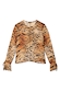 Animal Cali Top featuring a tiger print, long sleeves with flared tie cuffs and a lightweight finish.