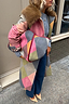 Argyle Wool Blend Long Coat