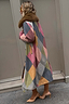 Argyle Wool Blend Long Coat