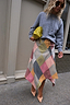 Thumbnail for Argyle Wool Blend Skirt