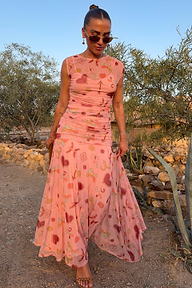 Pink Astra Lacie Maxi Skirt