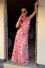 Pink Astra Lacie Maxi Skirt