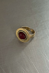 Deloris Red Circle Ring