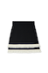Black and cream Fringe Jake Skirt featuring a knitted finish and two rows of cream fringe detail.