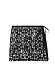 Thumbnail for Black Beaded Mirror Wrap Mini Skirt featuring silver geometric glass beads and a side tie fastening.