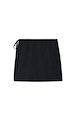 Black Beaded Mirror Skirt in a cotton mini wrap style with a side tie fastening.