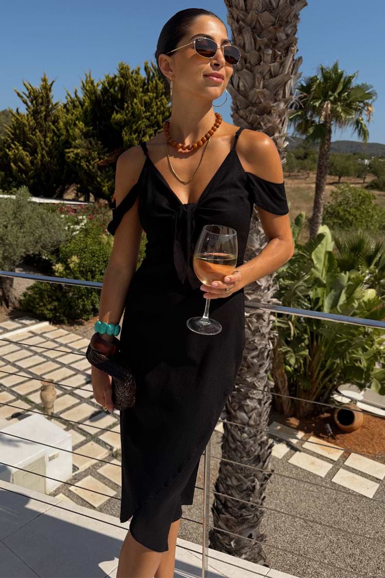 never fully dressed black Cassie Dress Size:Child-11 Fashion over 50: Black 12% Flax )})} red evening gown