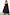 Thumbnail for Black Lola Mid-axi Dress featuring a ruched jersey bodice, thin straps and a gathered cotton skirt.