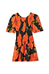 Thumbnail for NFD Black Poppy Mini Nara Dress featuring a shirred bodice, puff sleeves, and pleated skirt in an iconic print.