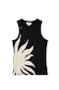 Black Sol Tank Top in a ribbed viscose blend featuring a cream hand-painted sun print.