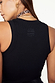 Black Ribbed Tank with an embroidered NFD logo on the back, a wardrobe staple in stretch ribbed fabric.