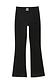 Black cotton wide leg joggers with a flared silhouette and ecru NFD logo embroidery on the back waistband.