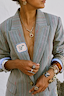 Thumbnail for Grey Love Pinstripe Blazer