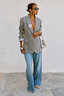 Thumbnail for Grey Love Pinstripe Blazer