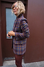 Thumbnail for Check Fold Over Blazer