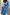 Thumbnail for Cornflower Blue Grace Dress with ruched side detailing and a voluminous cotton midaxi skirt.