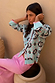 Blue Sun Hollie Cardigan in blue soft touch knit featuring pink sun prints and button-up fastening.