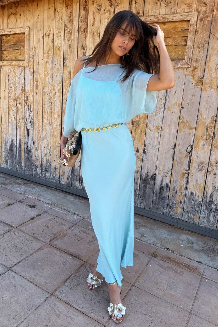 Blue Chiffon Tilly Dress