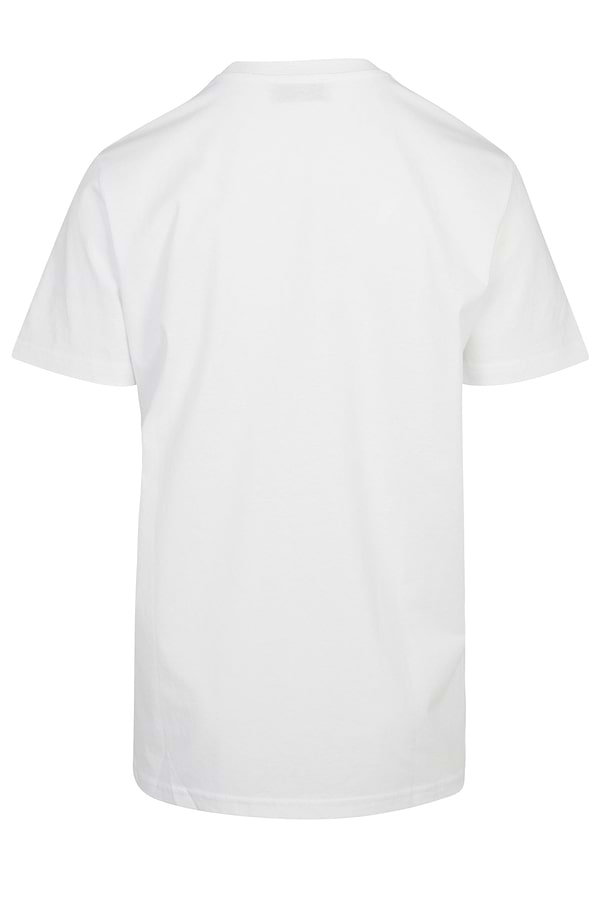 Back view of the iconic white Boob T-shirt in cotton, a versatile wardrobe staple designed in London.