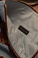 Blue & Burgundy Poppy Laptop Case interior showing the pale blue lining, internal pocket and gold brand label detail.