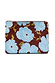 Blue & Burgundy Poppy Laptop Case featuring an in-house designed floral print and a gold zip closure.