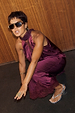 Burgundy Maeva Midi Skirt with lace detailing on the hem, styled with a matching top and silver sandals.