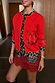 Red Cherry Holly Cardigan with leopard print trim and embroidered cherry motifs in a soft-touch knit.