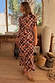 Chocolate brown Check Floral Lottie Skirt and matching top with vibrant floral motifs in a lifestyle setting.