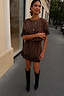 Thumbnail for Chocolate & Black Lace T-Shirt Dress