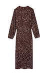 Chocolate Sequin Vienna Dress seen from the back, featuring long sleeves and a rich brown all-over sequin finish.