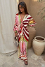 Thumbnail for Cirque Toria Dress with a multicoloured sun print, tie bust detail and relaxed midaxi silhouette.