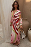 Thumbnail for Multicoloured Cirque Toria Dress featuring a hand-painted sun print, multi-wear tie bust and relaxed sleeves.