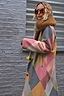 Argyle Wool Blend Long Coat