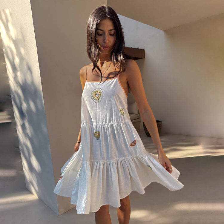 embroidered slip dress The silky embroidered slip dress: https://bit.ly/3tiAisS