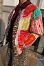 Thumbnail for Pink Dallas Reversible Jacket in a quilted fabric with leopard print trim and white lace detailing.