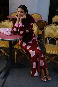 Burgundy Heart Dorris Skirt